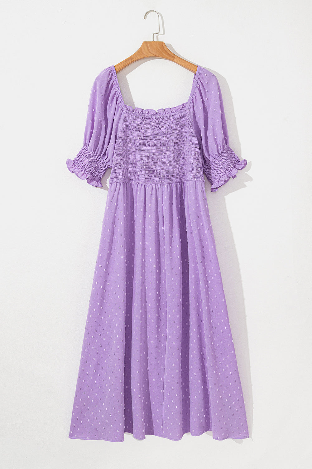 Marley Plus Size Swiss Dot Smocked Dress